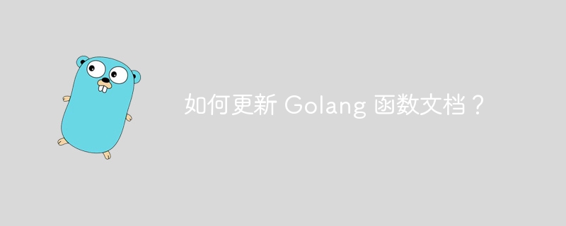 如何更新 Golang 函数文档？