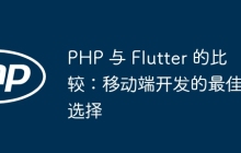 PHP 与 Flutter 的比较：移动端开发的最佳选择