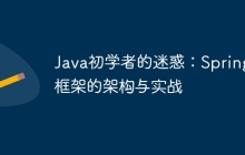 Java初学者的迷惑：Spring框架的架构与实战