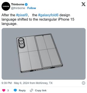 三星 Galaxy Z Fold6 手机渲染图曝光：更宽、更方正