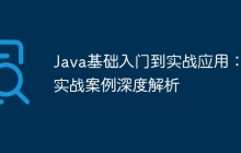 Java基础入门到实战应用：实战案例深度解析