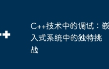 C++技术中的调试：嵌入式系统中的独特挑战