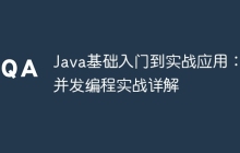 Java基础入门到实战应用:并发编程实战详解