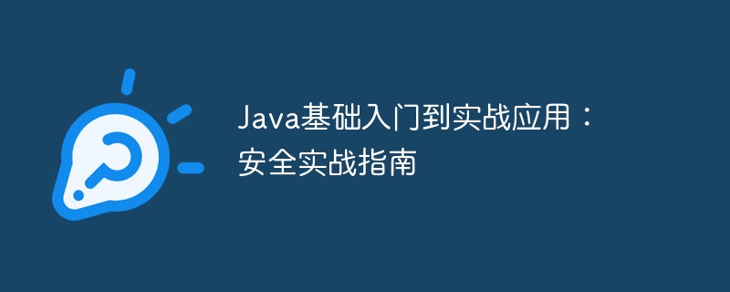 Java の基礎から実践的なアプリケーションまで: セキュリティの実践ガイド