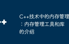 C++技术中的内存管理：内存管理工具和库的介绍