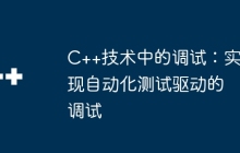 C++技术中的调试：实现自动化测试驱动的调试