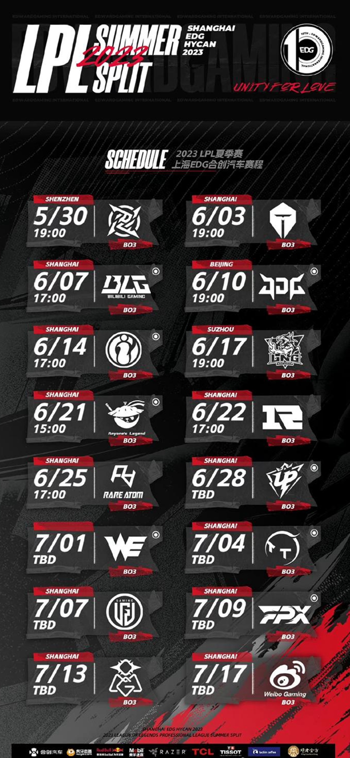 edg summer split schedule introduction 2023