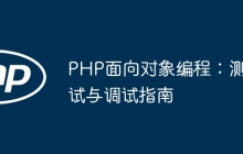 PHP面向对象编程：测试与调试指南