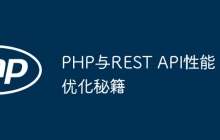 PHP与REST API性能优化秘籍