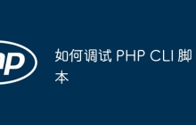 如何调试 PHP CLI 脚本