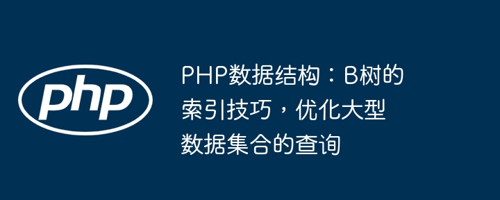 PHP数据结构：B树的索引技巧，优化大型数据集合的查询