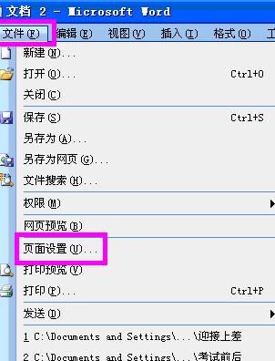 word2003中页面设置的详细操作流程