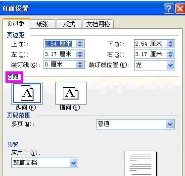 word2003中页面设置的详细操作流程