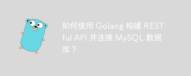 如何使用 Golang 构建 RESTful API 并连接 MySQL 数据库？