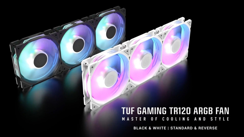 华硕推出 TUF Gaming TR120 ARGB 机箱散热风扇,28mm 加厚设计
