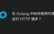 在 Golang 中如何使用代理进行 HTTP 请求？