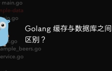 Golang 缓存与数据库之间的区别？