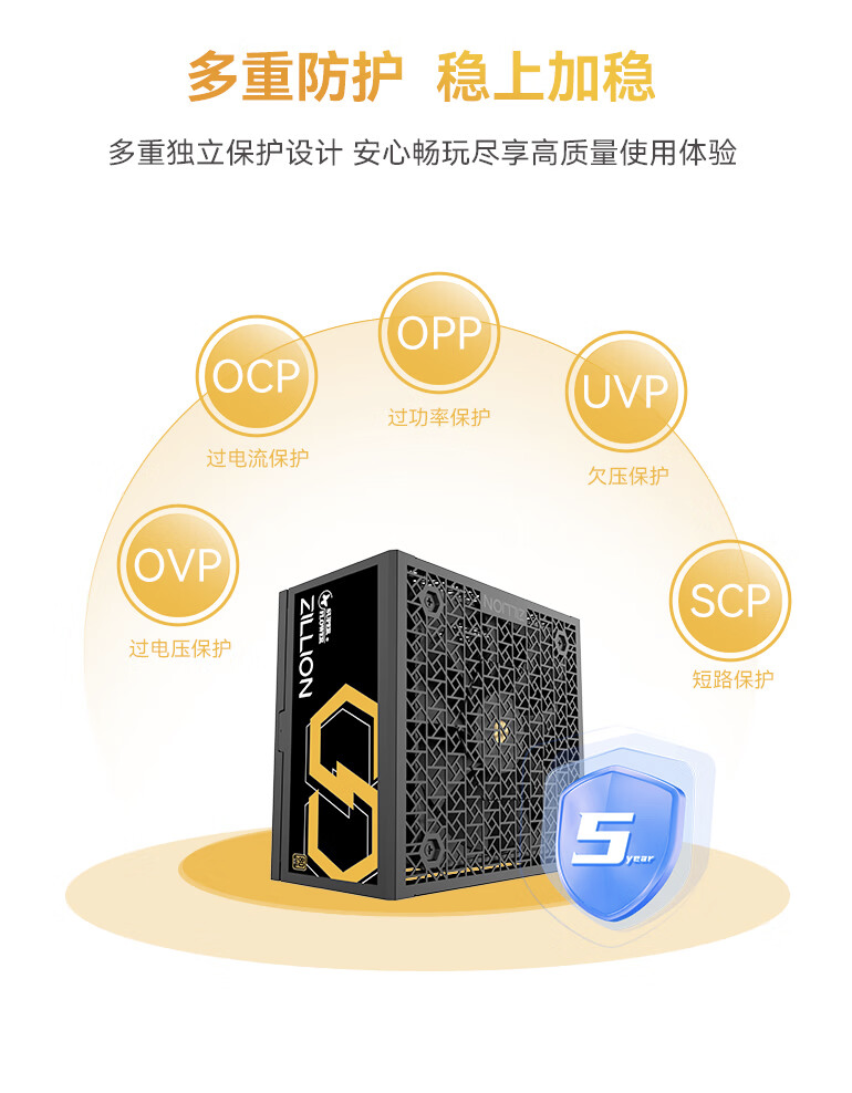 振华 ZILLION 650W 金牌全模电源 5 月 20 日开售,首发价 429 元