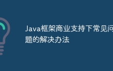 Java框架商业支持下常见问题的解决办法