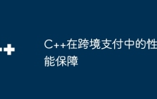 C++在跨境支付中的性能保障