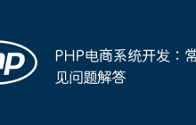 PHP电商系统开发：常见问题解答