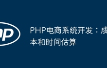 PHP电商系统开发：成本和时间估算