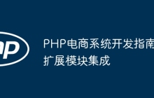 PHP电商系统开发指南扩展模块集成