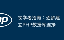 初学者指南：逐步建立PHP数据库连接