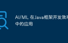 AI/ML 在Java框架开发效率中的应用