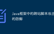 Java框架中的跨站脚本攻击的防御