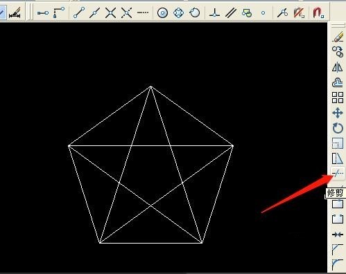 autocad2007怎么画五角星图形 autocad2007画图教程