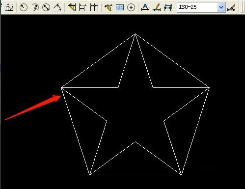 autocad2007怎么画五角星图形 autocad2007画图教程