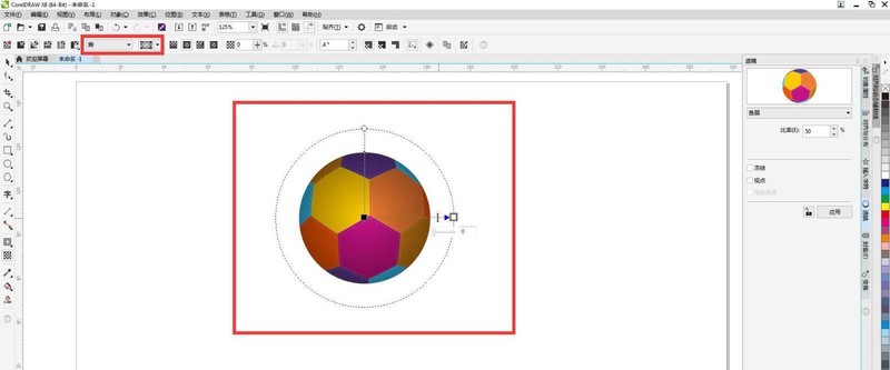 cdr怎么快速画彩色的足球 cdr色块拼接足球图案的技巧