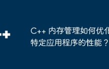 C++ 内存管理如何优化特定应用程序的性能？