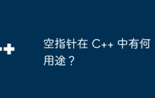 空指针在 C++ 中有何用途？
