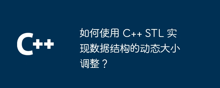 如何使用 C++ STL 实现数据结构的动态大小调整？