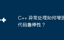 C++ 异常处理如何增强代码鲁棒性？