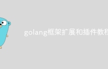 golang框架扩展和插件教程