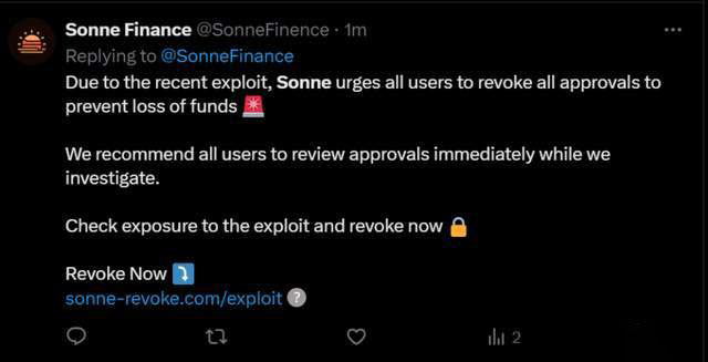 $100如何撬动$650万?Sonne Finance攻击分析