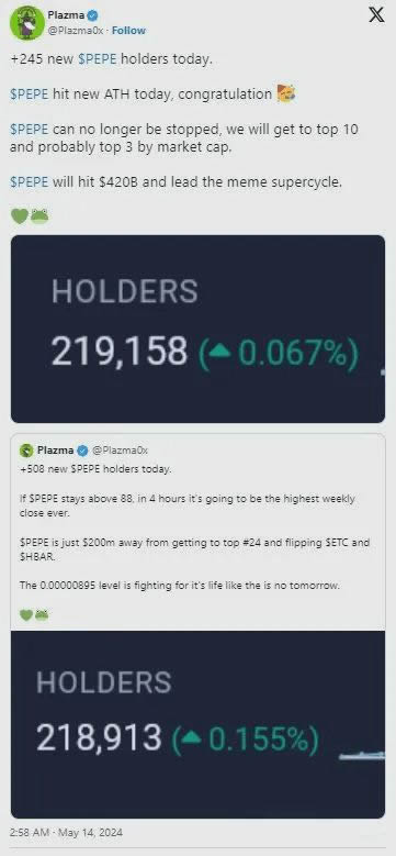 PEPE价格暴涨至历史新高:2024年PEPE或将达到1美元?