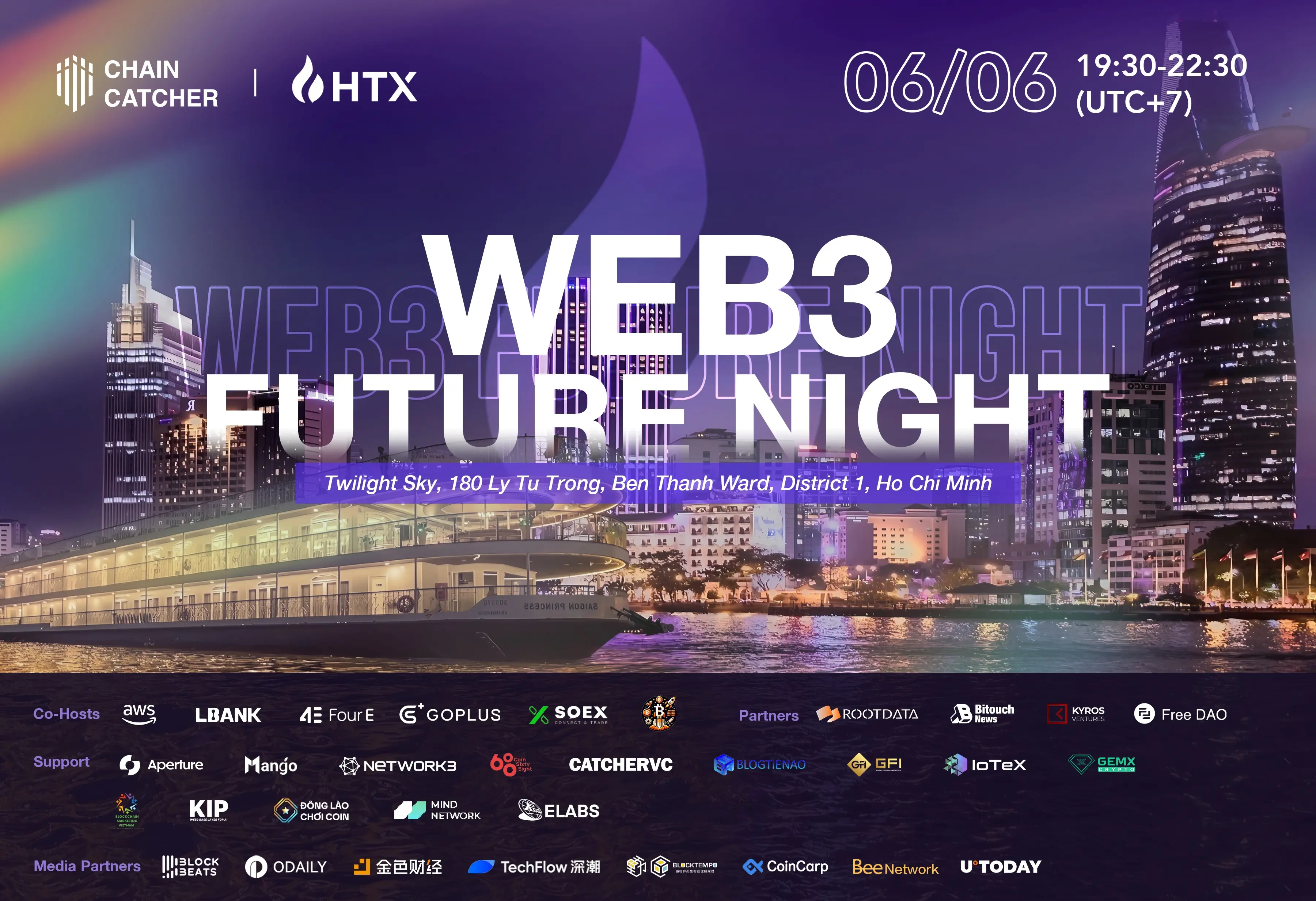 ChainCatcher 联合 HTX 共同举办「Web3 未来之夜」,Web3 精英齐聚越南聚焦加密新趋势