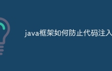 java框架如何防止代码注入