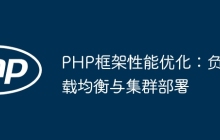 PHP框架性能优化：负载均衡与集群部署