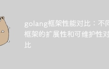 golang框架性能对比：不同框架的扩展性和可维护性对比