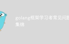 golang框架学习者常见问题集锦