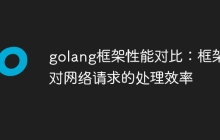 golang框架性能对比：框架对网络请求的处理效率