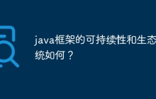 java框架的可持续性和生态系统如何?