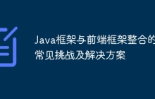 Java框架与前端框架整合的常见挑战及解决方案