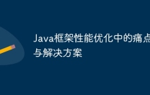 Java框架性能优化中的痛点与解决方案