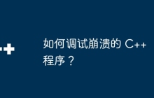 如何调试崩溃的 C++ 程序？